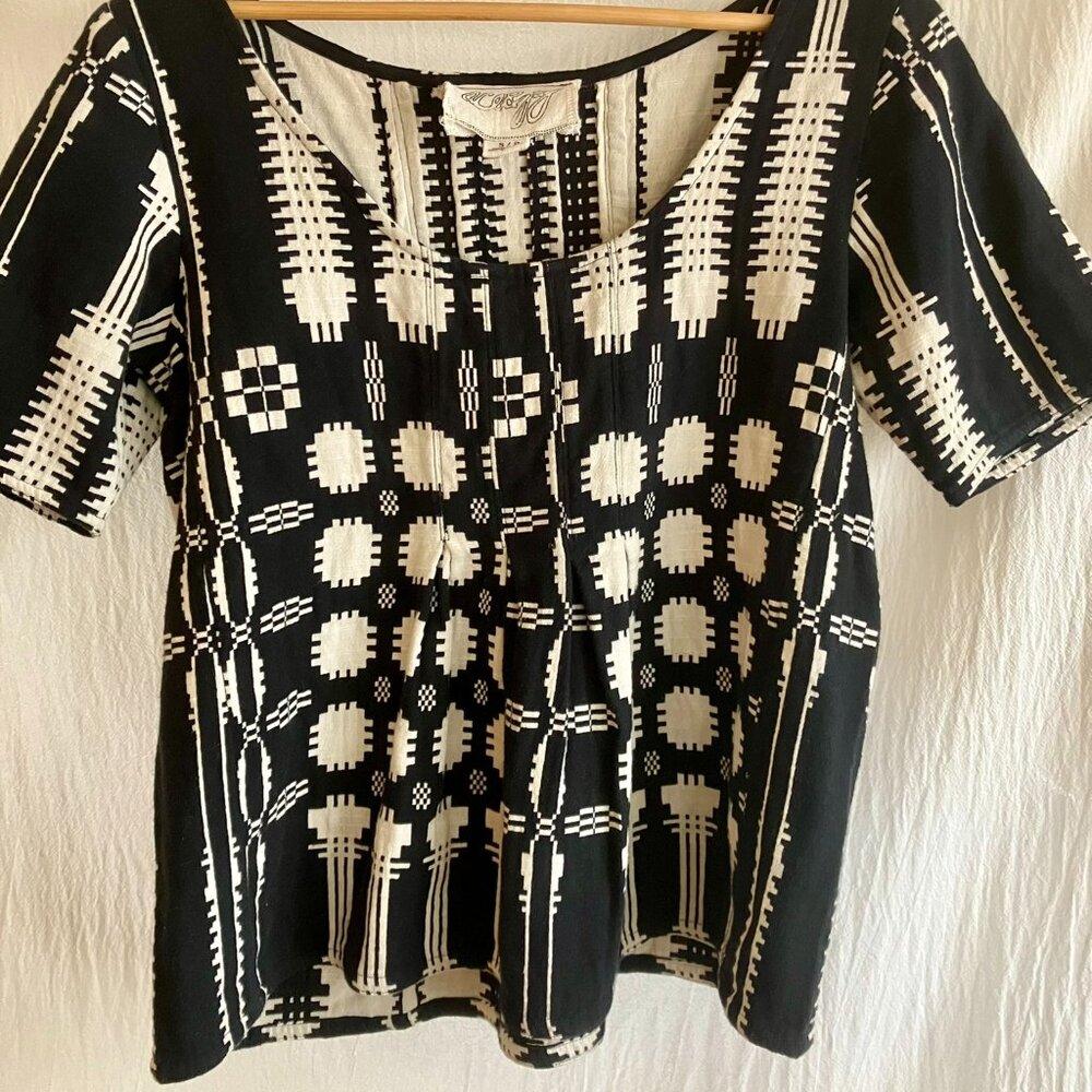 Ace & Jig black coverlet Shop Tee  blouse top